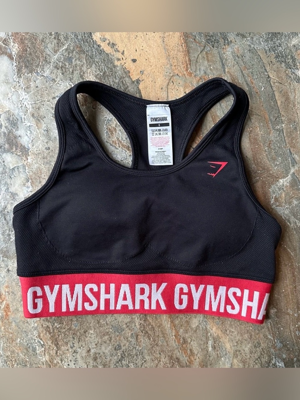 Gymshark Flex Sports Bra Black and Red Women’s Size Small